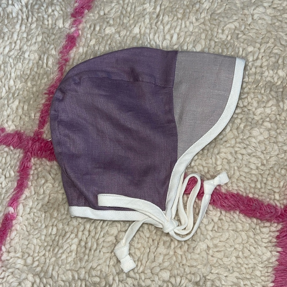 Briar Baby Brimmed Linen Bonnet